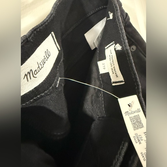 Madewell Petite Perfect Vintage Jean 27P Black High Rise Straight NWT - Picture 10 of 13